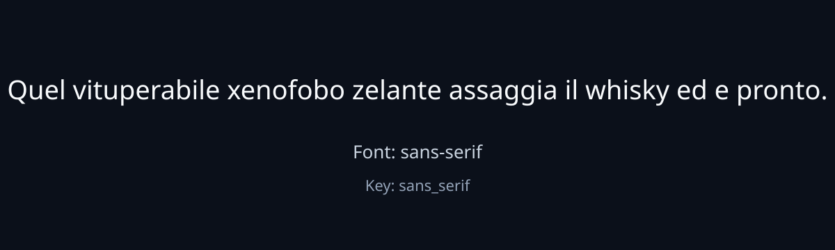 sans-serif sample