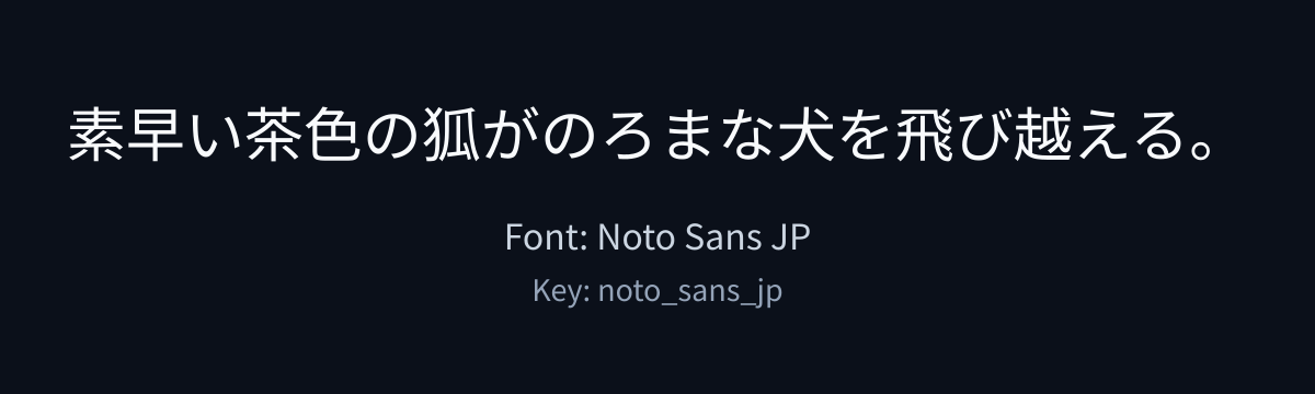 Noto Sans JP sample
