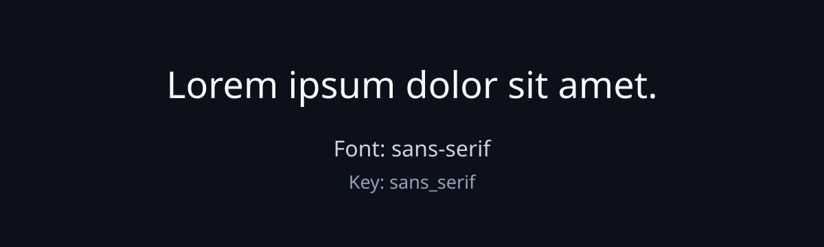 sans-serif sample
